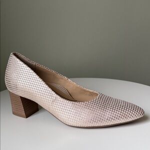 Ara London HS metallic herringbone leather pumps HighSoft technology comfort